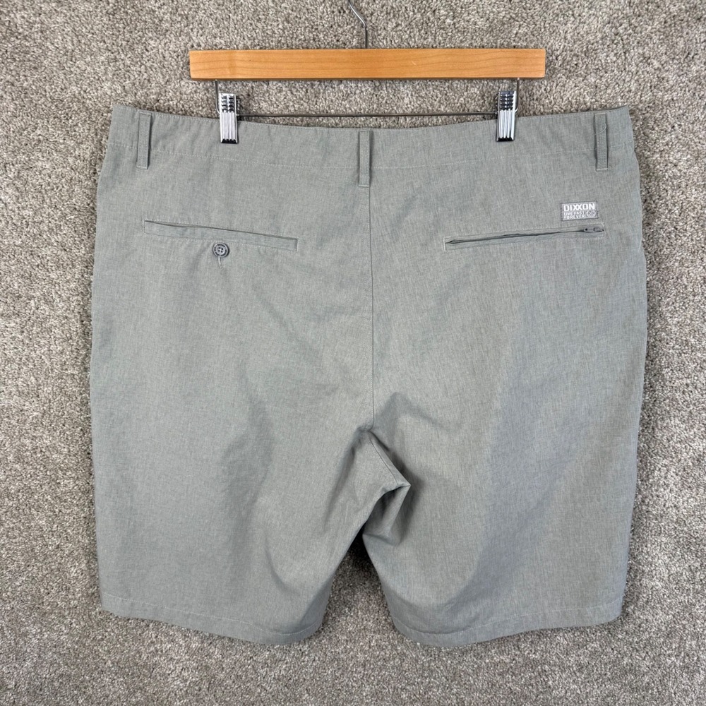 Dixxon Flannel Co Mens Gray Hybrid Performance Stretch Shorts Size 40 Zip Pocket - Picture 3 of 7